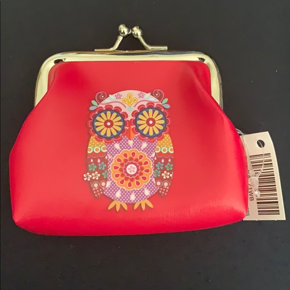 🔥🆕 Psychedelic Mod Owl Clasp Coin Purse - Picture 2 of 3